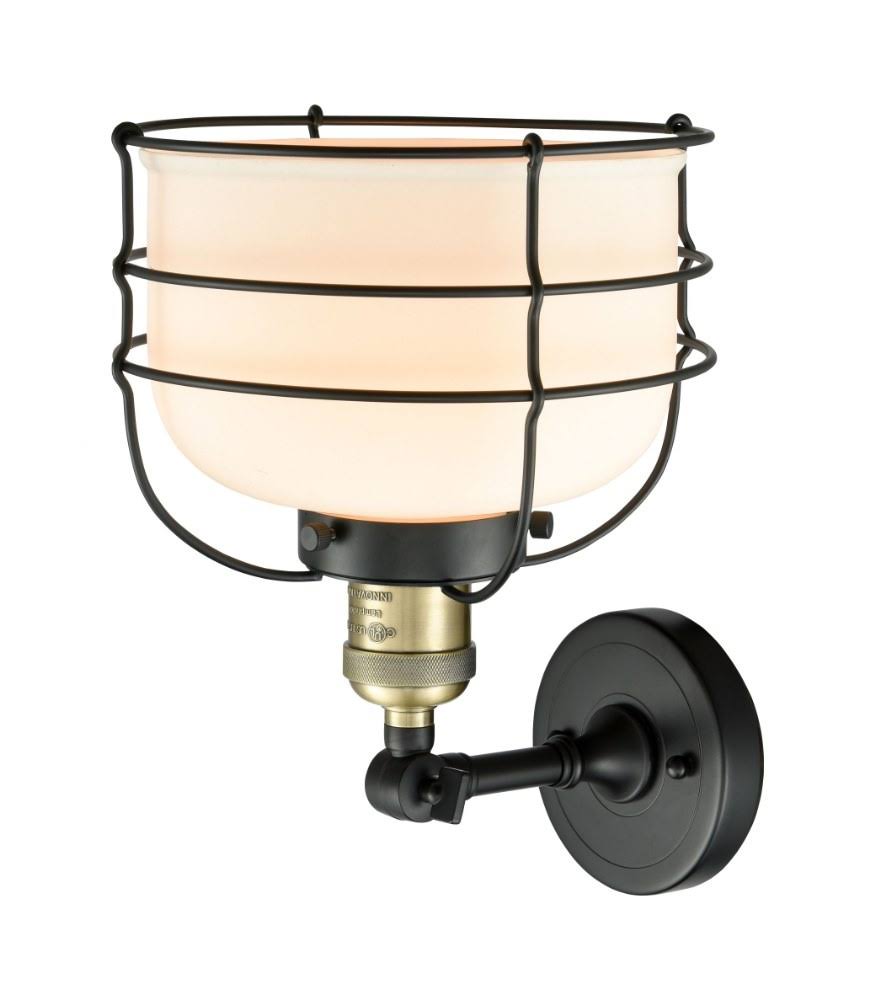 1 Light Semi-Flush Mount Black Antique Brass Q970628