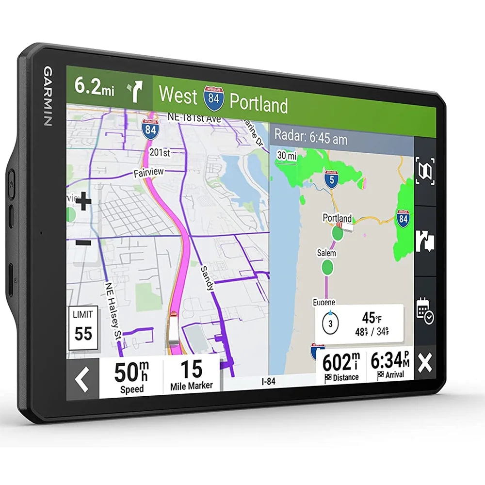 10" GPS Truck Navigator Bundle with Hard Shell EVA Case, 32GB MicroSD Memory Card and Dual Car Socket P9567