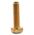 1 inch-14 x 4 inch Grade 8 Hex Cap Screw Alloy Steel Yellow Zinc Plated Pk 10 X8493