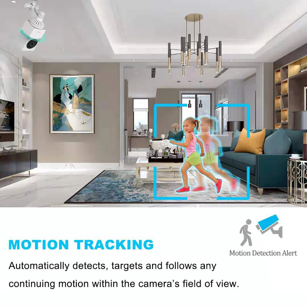 1080P Pan Tilt 8X Zoom Indoor Smart Camera with Night Vision Motion Detection 2-Way Audio L568760