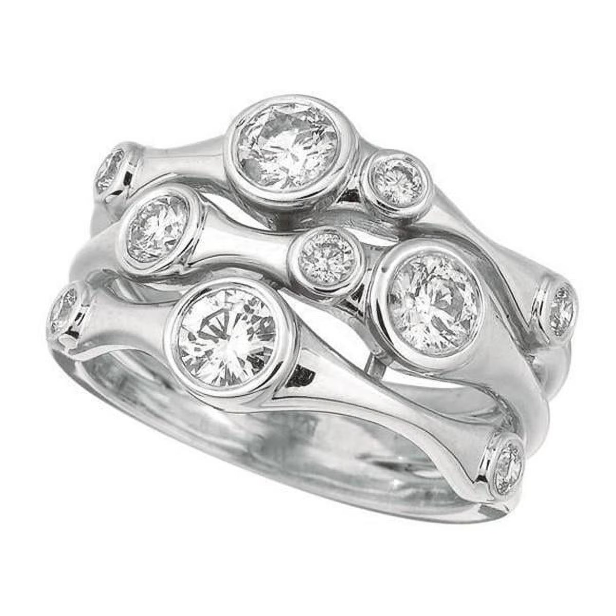 14K White Gold Diamond Engagement Ring Q9178