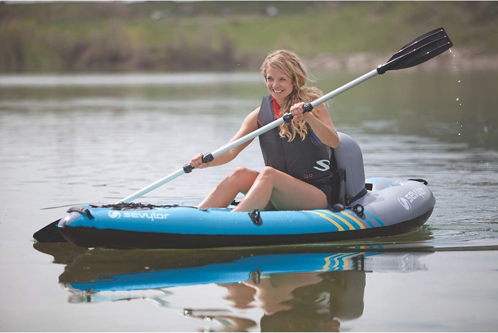 1-Person Inflatable Kayak with Hand Pump & Paddle E994