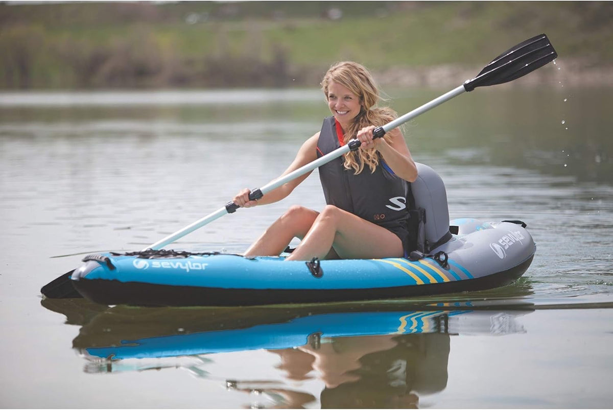 1-Person Inflatable Kayak with Hand Pump & Paddle E994