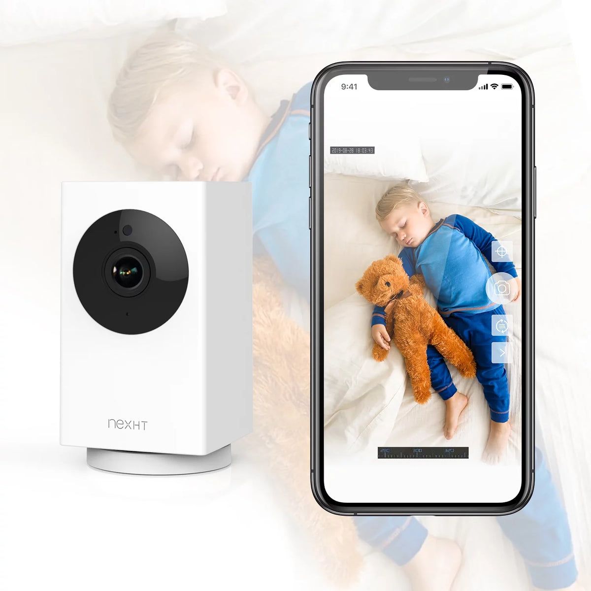 1080P Pan Tilt 8X Zoom Indoor Smart Camera with Night Vision Motion Detection 2-Way Audio L568760