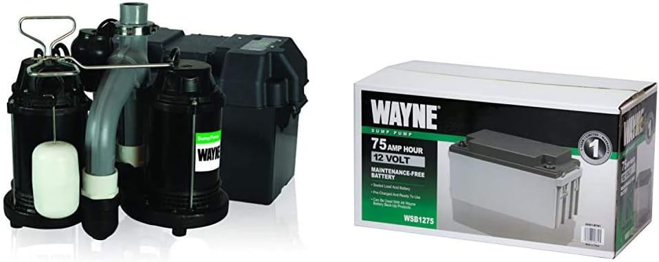 1/2 HP Sump Pump with Vertical Float Switch and Battery Back Up G722