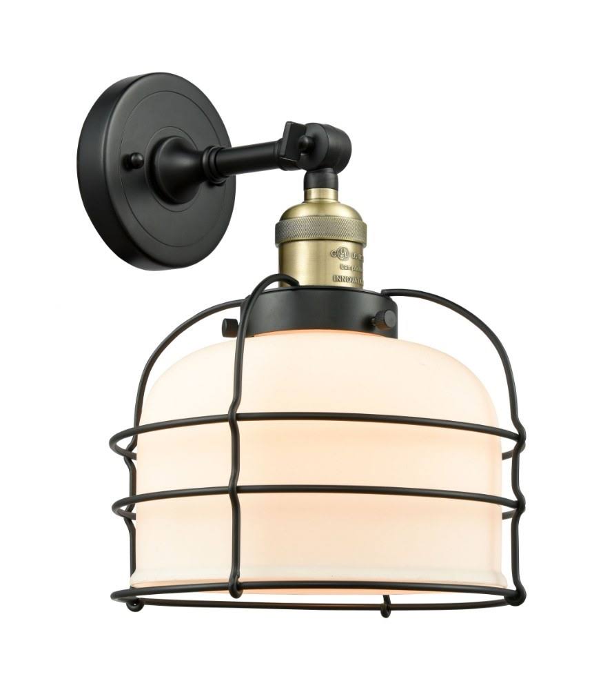 1 Light Semi-Flush Mount Black Antique Brass Q970628