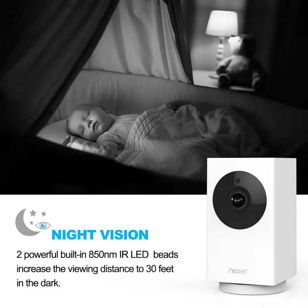 1080P Pan Tilt 8X Zoom Indoor Smart Camera with Night Vision Motion Detection 2-Way Audio L568760