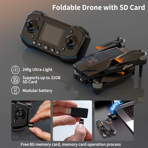 1080P HD Drone with Camera and LCD Screen Controller M557