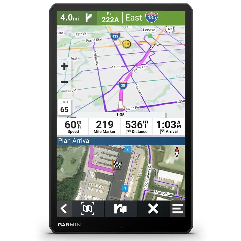 10" GPS Truck Navigator Bundle with Hard Shell EVA Case, 32GB MicroSD Memory Card and Dual Car Socket P9567