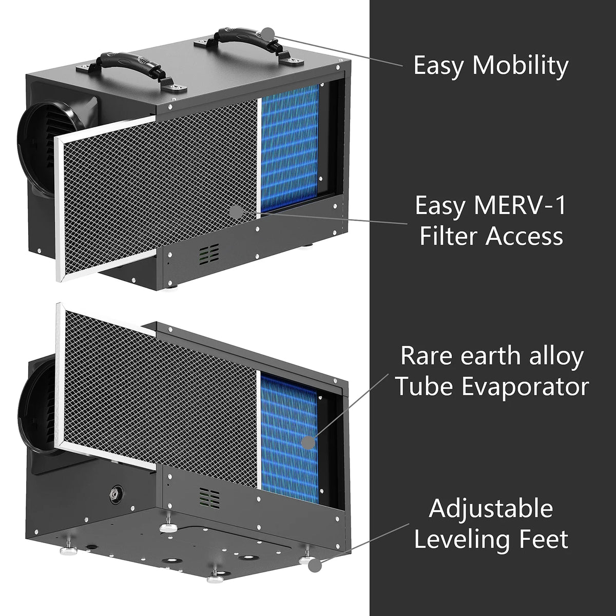 120 Pints Crawl Space Dehumidifier with Drain Pump P907