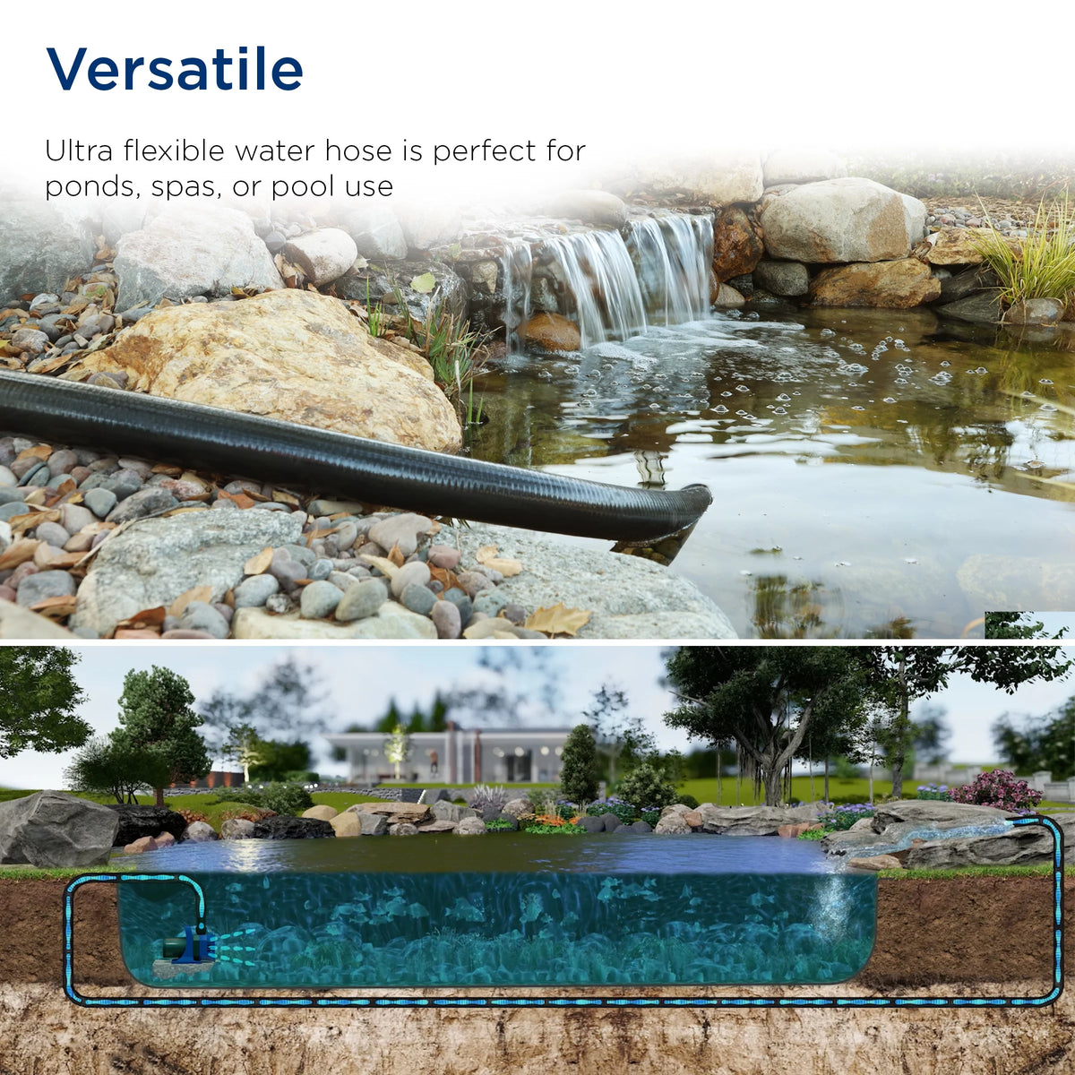 1" x 50' Schedule 40 PVC Pond Hose K6407
