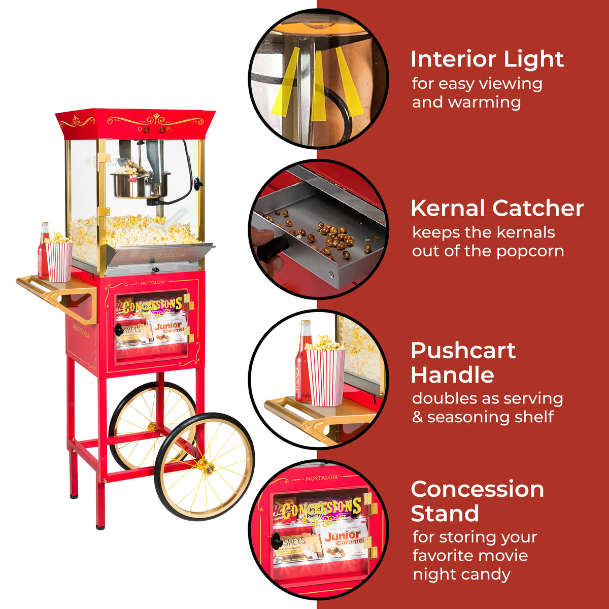 10-Ounce Popcorn & Concession Cart V363